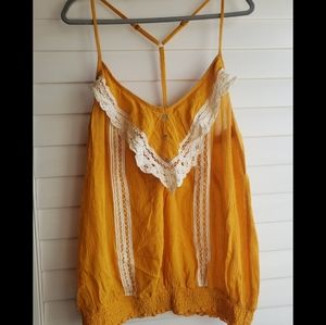 Torrid boho banded waist tank top